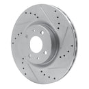 R1 12-19 Fiat 500 Front & Rear Drilled & Slotted Silver Brake Rotor Set