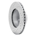R1 82-89 BMW 535I Front Right Drilled & Slotted Silver Brake Rotor