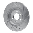 R1 11-15 VPG MV-1 Rear Left Drilled & Slotted Silver Brake Rotor