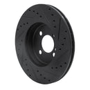 R1 07-15 Mini Cooper Front Drilled & Slotted Black Brake Rotor Set