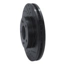 R1 89-96 Nissan 300ZX Front Right Drilled & Slotted Black Brake Rotor