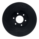 R1 16-24 Nissan Titan XD Front Right Drilled & Slotted Black Brake Rotor