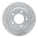 R1 17-25 Hyundai Veloster Rear Right Drilled & Slotted Geo-Carbon Rotor