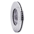 R1 01-05 Hyundai SANTA FE Front Right Drilled & Slotted Silver Brake Rotor