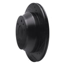 R1 02-09 Buick Rainier Rear Right Drilled & Slotted Black Brake Rotor