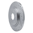 R1 20-25 Ford Mustang Rear Drilled & Slotted Silver Brake Rotor Set
