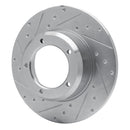 R1 74-99 Land Rover Discovery Front Left Drilled & Slotted Silver Brake Rotor