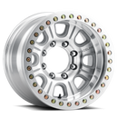 Raceline RT233 Monster 17x9.5in / 6x139.7 BP / -32mm Offset / 107.95mm Bore- Machined Beadlock Wheel