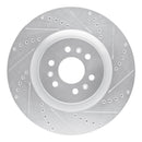 R1 04-11 Cadillac CTS Front Right Drilled & Slotted Silver Brake Rotor