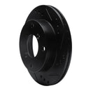 R1 89-01 Chevrolet Metro Front Right Drilled & Slotted Black Brake Rotor