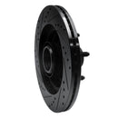 R1 00-04 Ford F-150 RWD Front Right Drilled & Slotted Black Brake Rotor