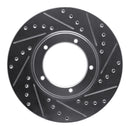 R1 84-89 Porsche 911 Front Right Drilled & Slotted Silver Brake Rotor