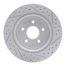 R1 08-10 Chevrolet Cobalt Rear Left Drilled & Slotted Geo-Carbon Rotor