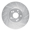 R1 04-08 Acura TL Front & Rear Drilled & Slotted Silver Brake Rotor Set