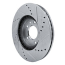 R1 07-12 Mazda CX-7 Front Left Drilled & Slotted Silver Brake Rotor