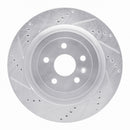 R1 09-15 Cadillac CTS Front & Rear Drilled & Slotted Silver Brake Rotor Set