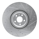 R1 16-26 Volvo XC90 Front Left Drilled & Slotted Silver Brake Rotor