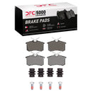 DFC 00-08 Audi A4 Rear Drilled & Slotted Geoperformance Rotors 5000 Advanced Brake Pads w/Hardware