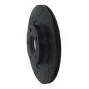 R1 04-11 Mazda RX-8 Rear Left Drilled & Slotted Black Brake Rotor