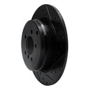 R1 03-05 Land Rover Range Rover Rear Right Drilled & Slotted Black Brake Rotor