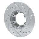 R1 71-83 Renault Lecar Front Left Rear Left Drilled & Slotted Silver Brake Rotor