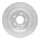 R1 05-10 Honda Odyssey Rear Right Drilled & Slotted Silver Brake Rotor