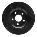 R1 11-22 Dodge Durango Front Drilled & Slotted Black Brake Rotor Set