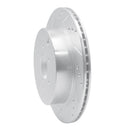 R1 05-12 Nissan Pathfinder Rear Left Drilled & Slotted Silver Brake Rotor
