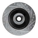 R1 1992-2002 Chevrolet C1500 Front Left Drilled & Slotted Silver Brake Rotor