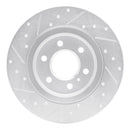 R1 06-09 Buick TERRAZA Rear Right Drilled & Slotted Silver Brake Rotor