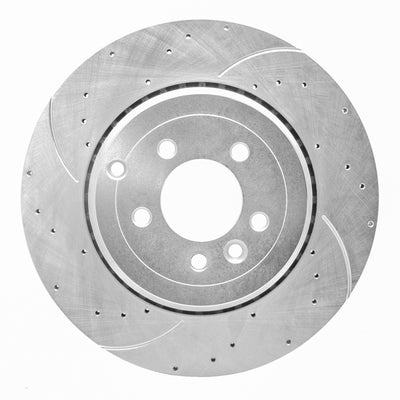 R1 10-13 Land Rover Range Rover Sport Rear Left Drilled & Slotted Silver Brake Rotor