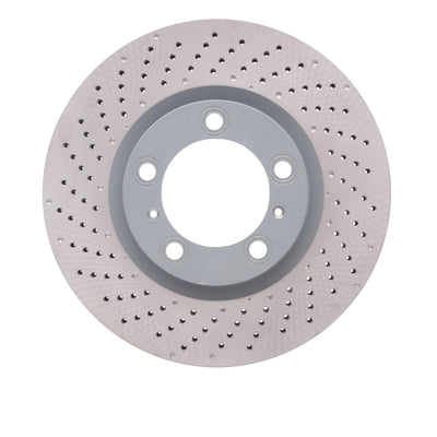 DFC 09-23 Porsche Cayman Left Front Drilled Hi-Carbon Alloy Geomet Coated Rotor