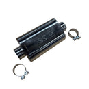 Kooks 3in Oval Clamp In Center/Center Muffler 12in Long Body Polished Stainless Steel