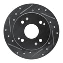 R1 92-97 Acura CL Rear Left Drilled & Slotted Silver Brake Rotor