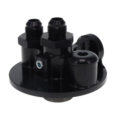 Peterson Fluid Systems Remote Filter Mount 1-1/2in -16AN Thread -10AN Fittings