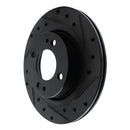 R1 16-25 Dodge Attitude (Mexico) Front Right Drilled & Slotted Black Brake Rotor