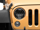 Raxiom 97-18 Jeep Wrangler TJ/JK Axial Series 13-LED Headlights- Black Housing (Clear Lens)