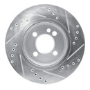 R1 02-08 Mini Cooper Front & Rear Drilled & Slotted Silver Brake Rotor Set