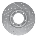 R1 87-88 Toyota Pickup Front Left Drilled & Slotted Silver Brake Rotor