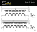 Diode Dynamics Prinsu/Sherpa Roof Racks- SS5 7-Pod CrossLink Mounting Kit - Sport White Combo