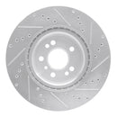 R1 12-18 Mercedes-Benz ML350 Front Left Drilled & Slotted Silver Brake Rotor