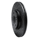 R1 20-25 Hyundai Kona Front Left Drilled & Slotted Black Brake Rotor