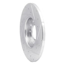 R1 14-22 Chrysler 200 Rear Left Drilled & Slotted Silver Brake Rotor