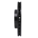 R1 87-91 Toyota Camry Front Right Drilled & Slotted Black Brake Rotor