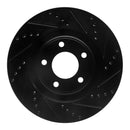 R1 07-15 Ford Edge Front Right Drilled & Slotted Black Brake Rotor