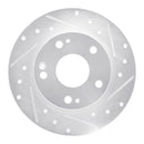 R1 16-25 Honda Insight Rear Drilled & Slotted Silver Brake Rotor Set
