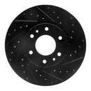 R1 02-09 Buick Rainier Front Right Drilled & Slotted Black Brake Rotor