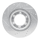 R1 93-97 Lexus LX450 Front Drilled & Slotted Silver Brake Rotor Set