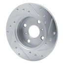 R1 83-90 Toyota Tercel Front Left Drilled & Slotted Silver Brake Rotor