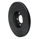 R1 98-15 Volkswagen Beetle Front Left Drilled & Slotted Black Brake Rotor